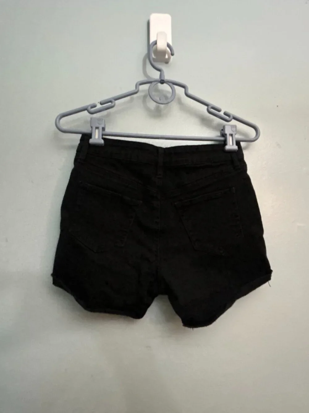 Black Daisy Black Denim Jean Shorts High Rise‎ Women’s